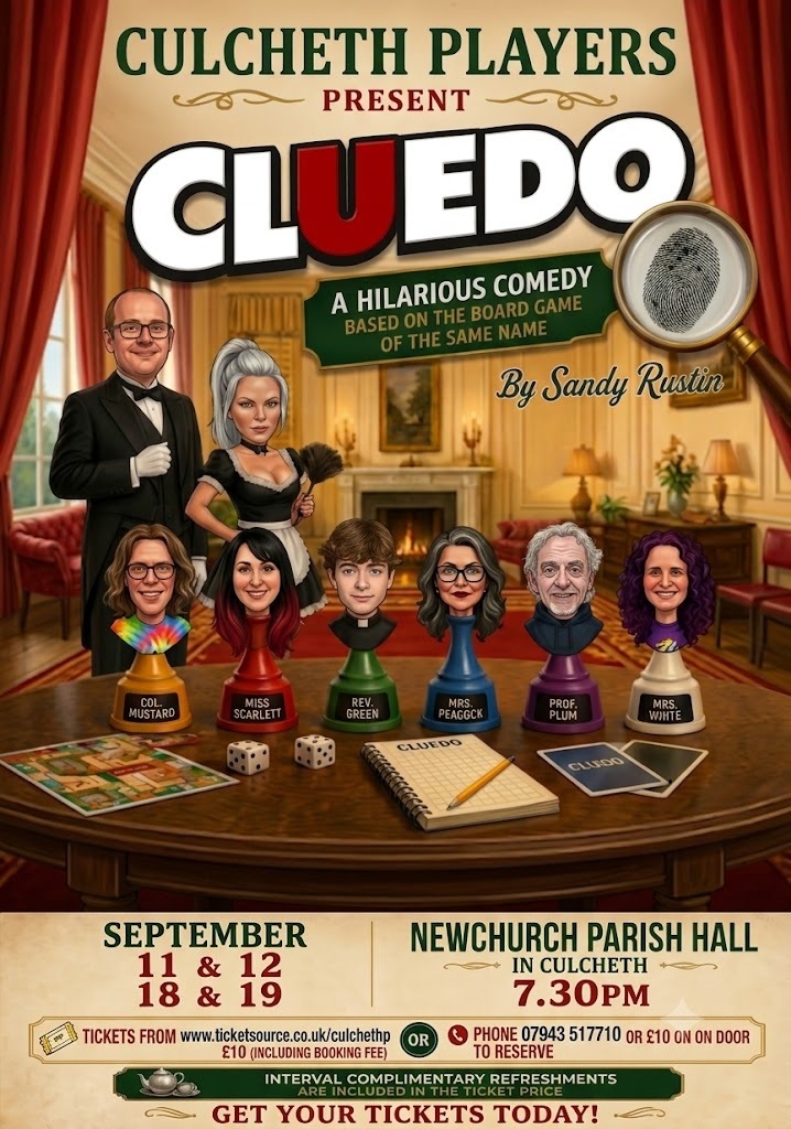Official theatre poster for Culcheth Players CLUEDO